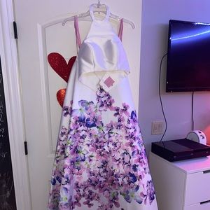⚡️ two piece ‘blush prom’ floral dress